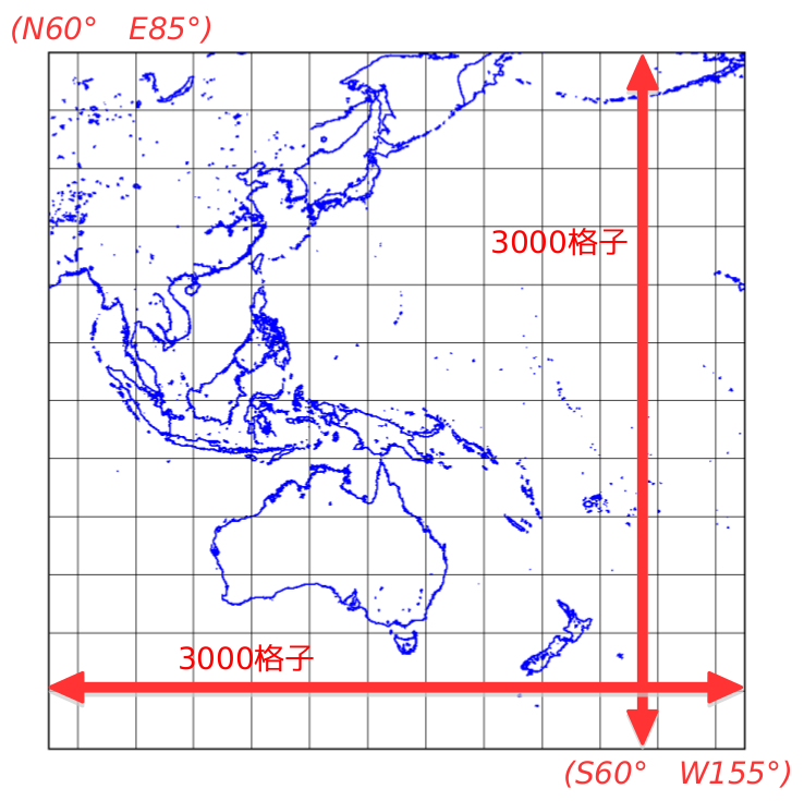 アジア＋オセアニア領域地図