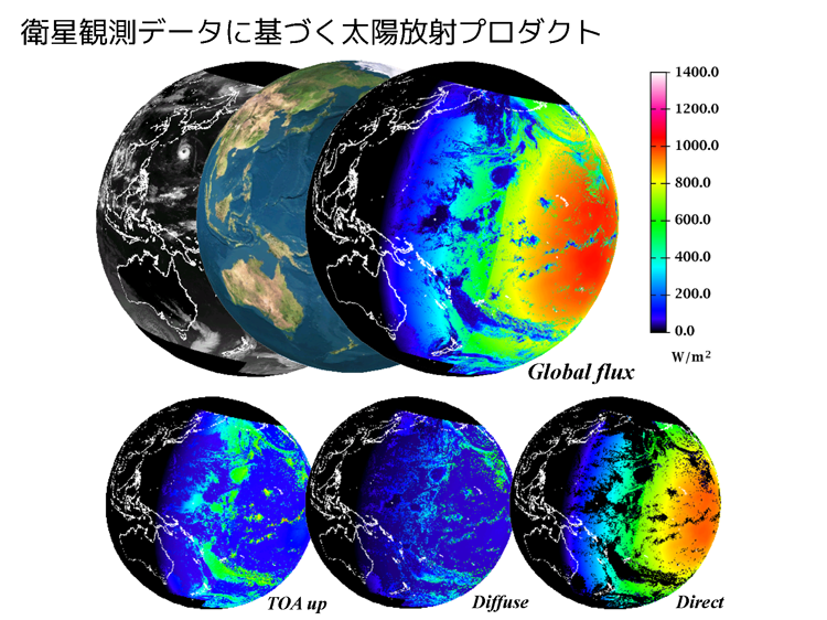 衛星観測データに基づく太陽放射プロダクト